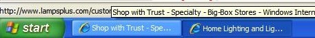 Windows Task bar showing the Start button and two web browser tabs